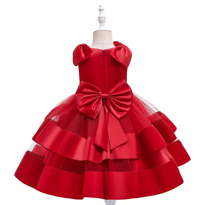 Satin & Mesh Bow Sleeveless Maxi Dresses  - image 12