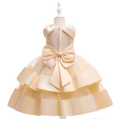 Satin & Mesh Bow Sleeveless Maxi Dresses  - image 21