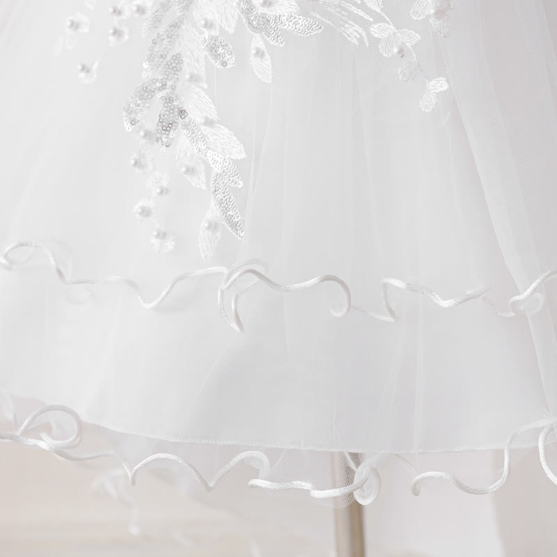 Mesh Bow Floral-embroidered Sleeveless Maxi Dresses - image 16