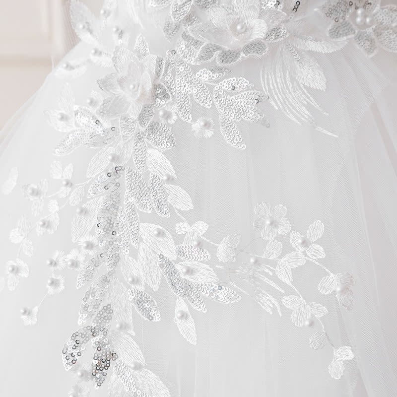 Mesh Bow Floral-embroidered Sleeveless Maxi Dresses - image 15