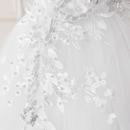 Mesh Bow Floral-embroidered Sleeveless Maxi Dresses - image 15