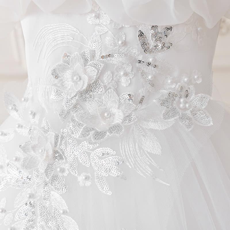 Mesh Bow Floral-embroidered Sleeveless Maxi Dresses - image 14