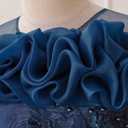 Mesh Bow Floral-embroidered Sleeveless Maxi Dresses - image 21