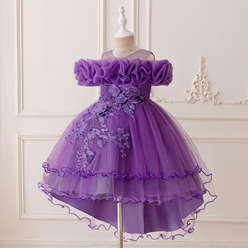 Mesh Bow Floral-embroidered Sleeveless Maxi Dresses - image 35