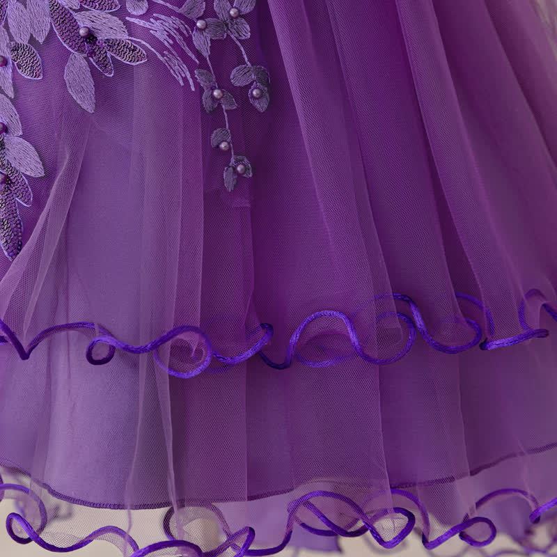 Mesh Bow Floral-embroidered Sleeveless Maxi Dresses - image 40