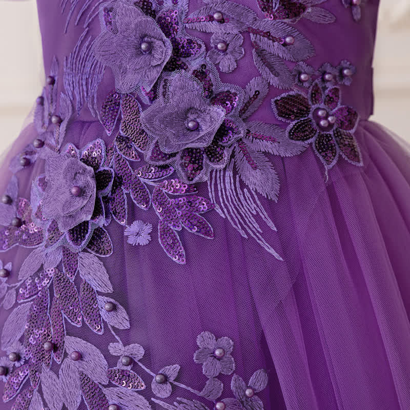 Mesh Bow Floral-embroidered Sleeveless Maxi Dresses - image 39