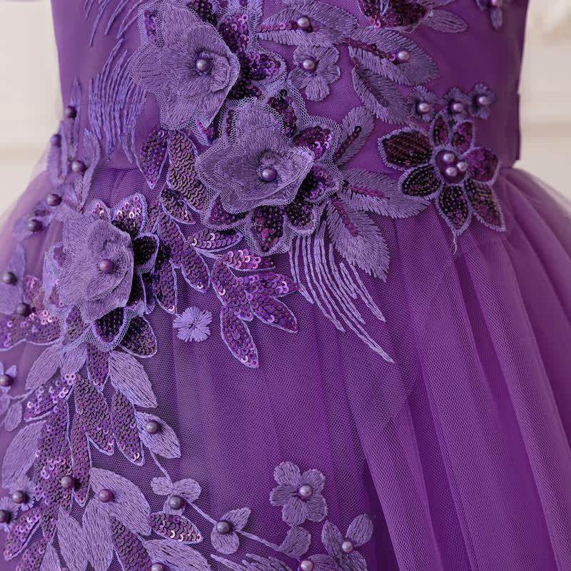 Mesh Bow Floral-embroidered Sleeveless Maxi Dresses - image 39