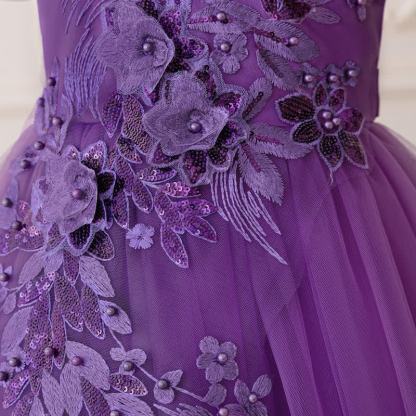 Mesh Bow Floral-embroidered Sleeveless Maxi Dresses - image 39