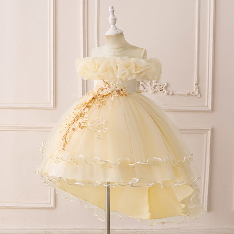 Mesh Bow Floral-embroidered Sleeveless Maxi Dresses - image 51