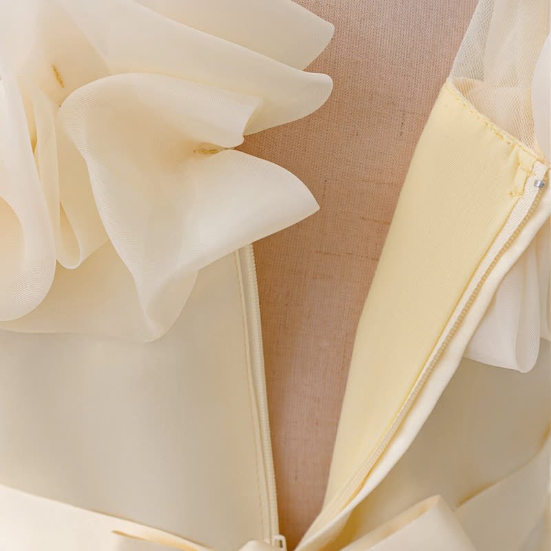 Mesh Bow Floral-embroidered Sleeveless Maxi Dresses - image 54