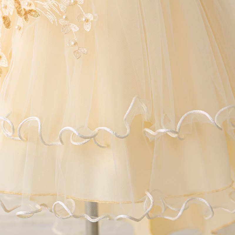 Mesh Bow Floral-embroidered Sleeveless Maxi Dresses - image 56