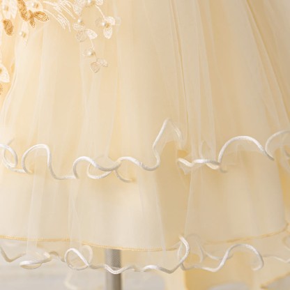 Mesh Bow Floral-embroidered Sleeveless Maxi Dresses - image 56