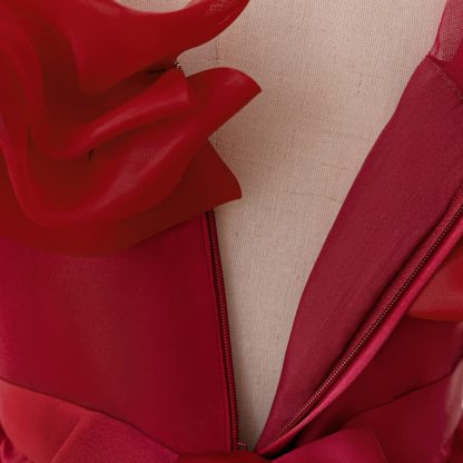 Mesh Bow Floral-embroidered Sleeveless Maxi Dresses - image 62