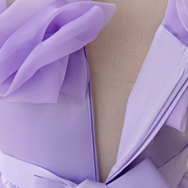 Mesh Bow Floral-embroidered Sleeveless Maxi Dresses - image 70