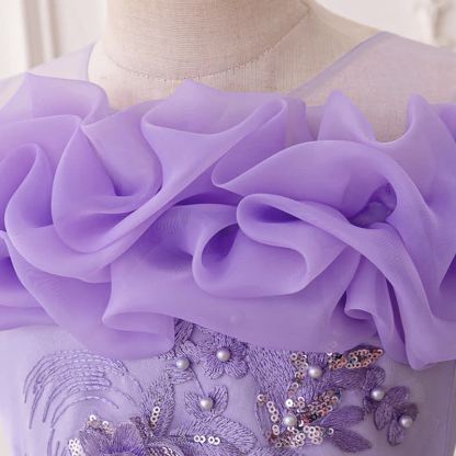 Mesh Bow Floral-embroidered Sleeveless Maxi Dresses - image 69