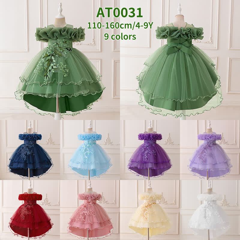 Mesh Bow Floral-embroidered Sleeveless Maxi Dresses - image 74