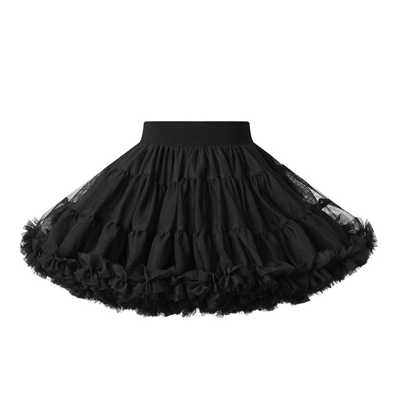 Mesh Ballet Shorts Skirts - Black - 7Y - image 6