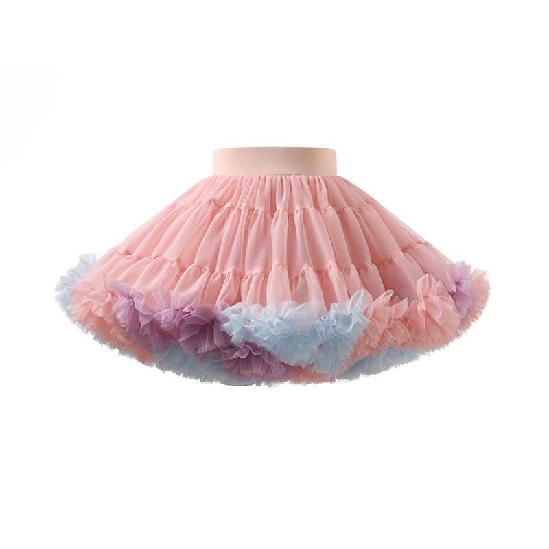 Mesh Ballet Shorts Skirts - Pink - 7Y - image 1