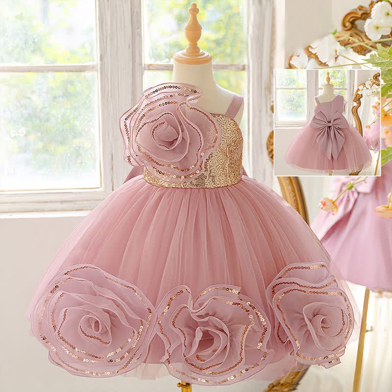Sequins & Mesh Bow Rosette Sequins Sleeveless Maxi Dresses - image 2