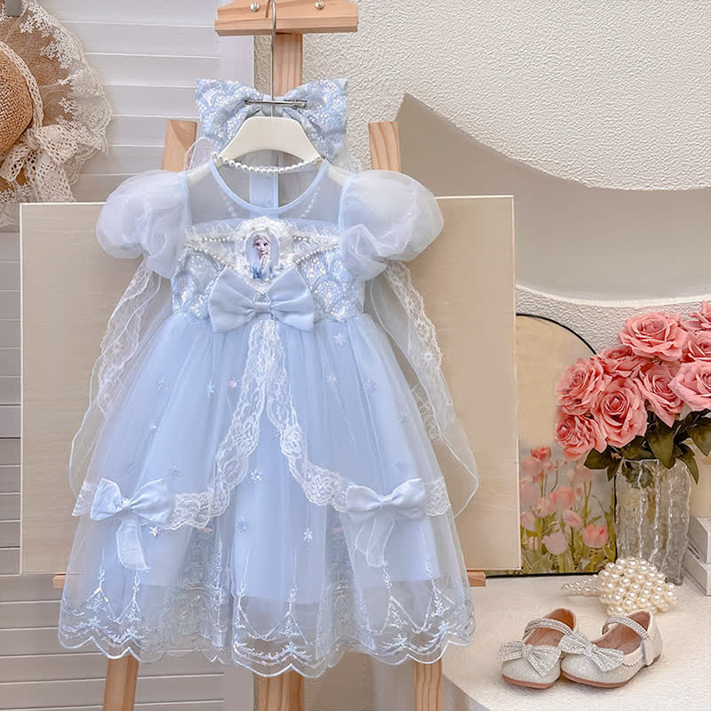 Mesh Lace Short sleeve Mid-long Dresses - image 2