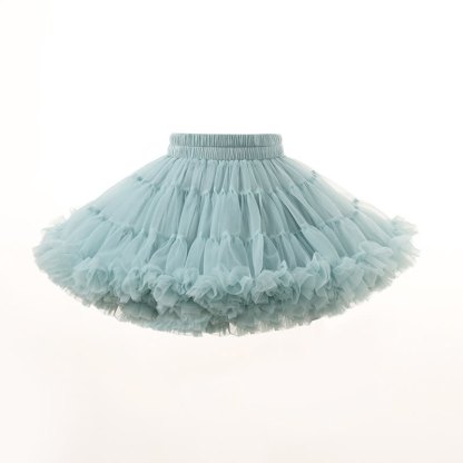 Mesh Ballet Shorts Skirts - Green - 6Y - image 2