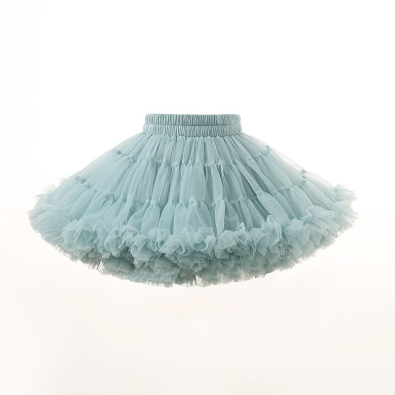 Mesh Ballet Shorts Skirts - Green - 6Y - image 2