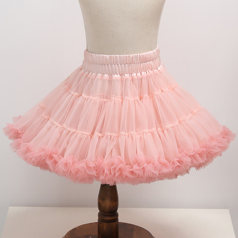 Mesh Ballet Shorts Skirts - Gradient Pink - 6Y - image 5