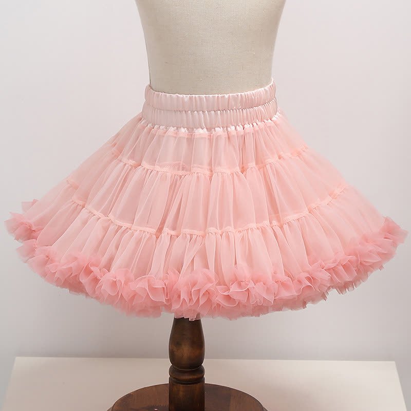 Mesh Ballet Shorts Skirts - Gradient Pink - 6Y - image 5