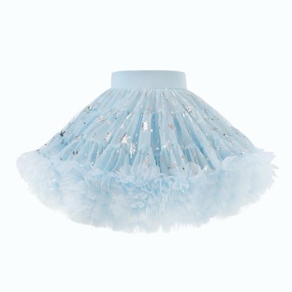 Mesh Ballet Shorts Skirts - Elsa Blue - 7Y - image 1