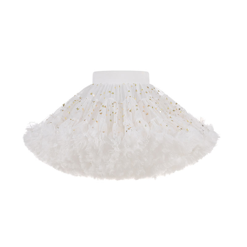 Mesh Ballet Shorts Skirts - White - 7Y - image 2