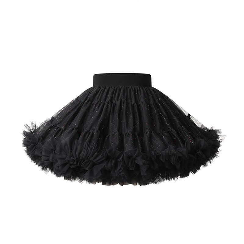 Mesh Ballet Shorts Skirts - Black - 7Y - image 4