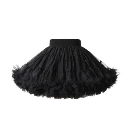 Mesh Ballet Shorts Skirts - Black - 7Y - image 4