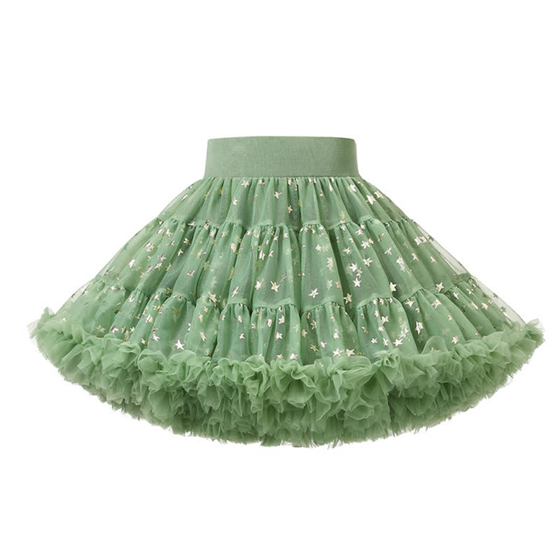 Mesh Ballet Shorts Skirts - Avocado Green - 7Y - image 5