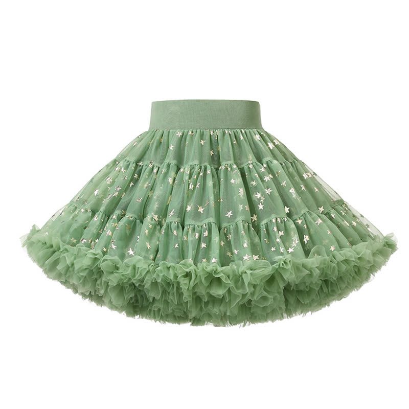 Mesh Ballet Shorts Skirts - Avocado Green - 7Y - image 5