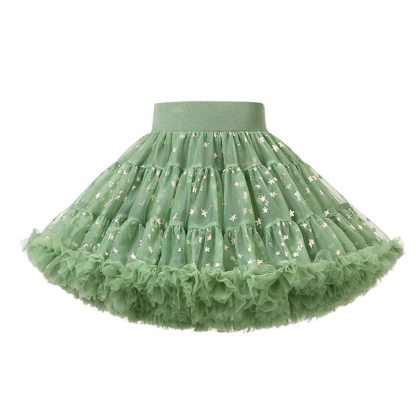 Mesh Ballet Shorts Skirts - Avocado Green - 7Y - image 5