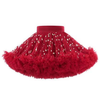 Mesh Ballet Shorts Skirts - Christmas Red - 7Y - image 6
