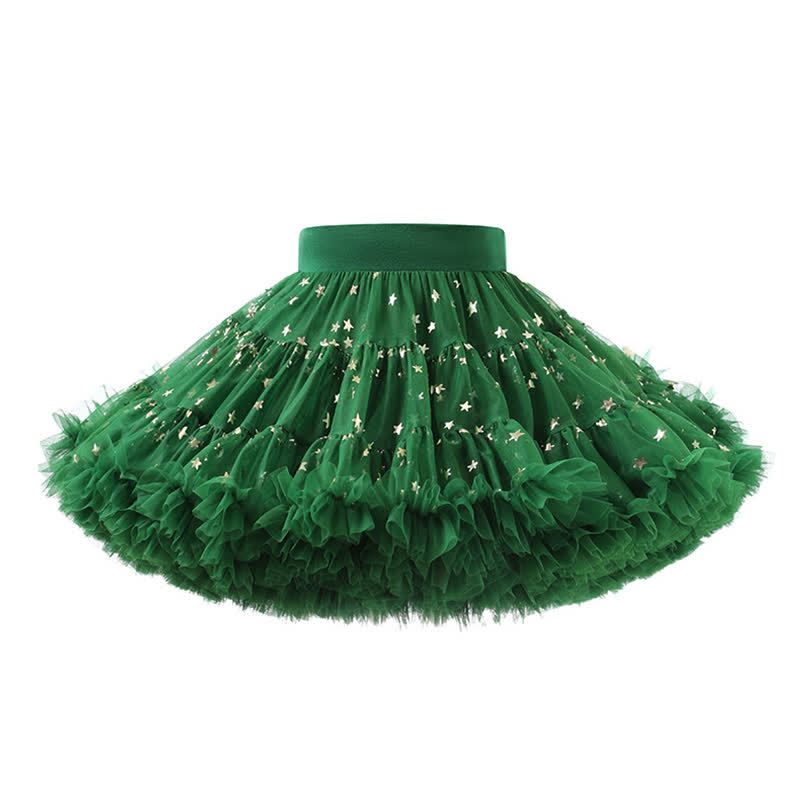 Mesh Ballet Shorts Skirts - Christmas Green - 7Y - image 7