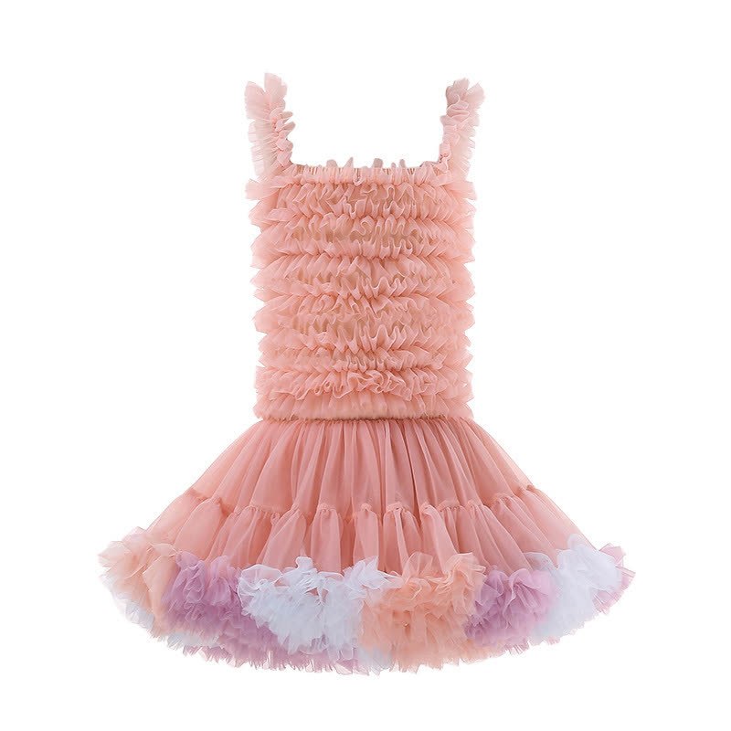 Mesh Ballet Sleeveless Shorts Dresses - Fancy Pink - 5Y - image 8