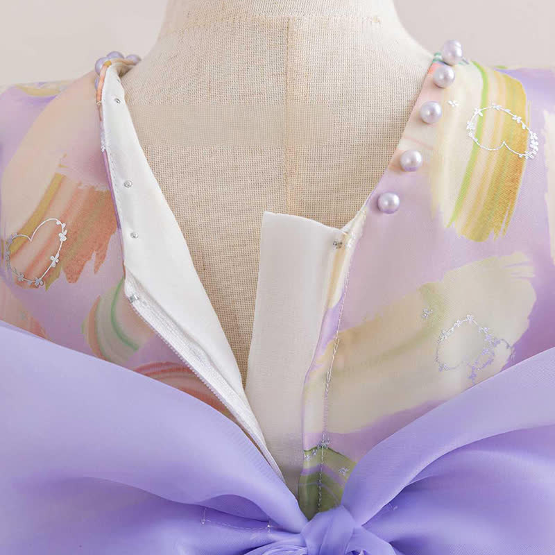 [Archive Sale] Organza Bow Pearl Short sleeve Midi Dresses - image 19