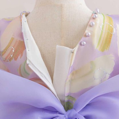 [Archive Sale] Organza Bow Pearl Short sleeve Midi Dresses - image 19