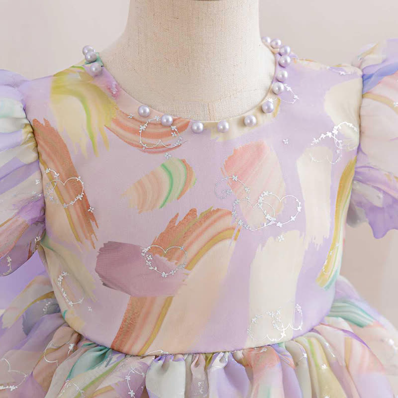 [Archive Sale] Organza Bow Pearl Short sleeve Midi Dresses - image 18