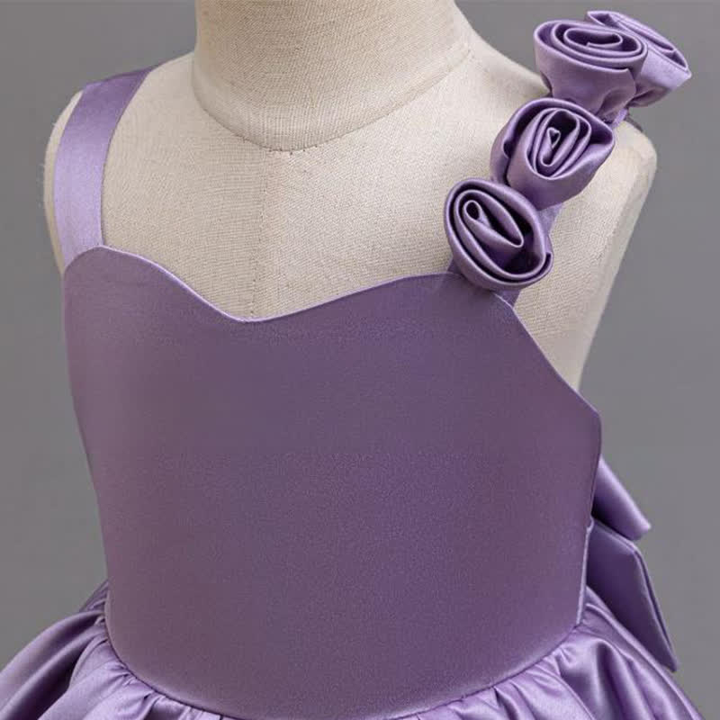 Satin Rosette Sleeveless Midi Dresses - image 4