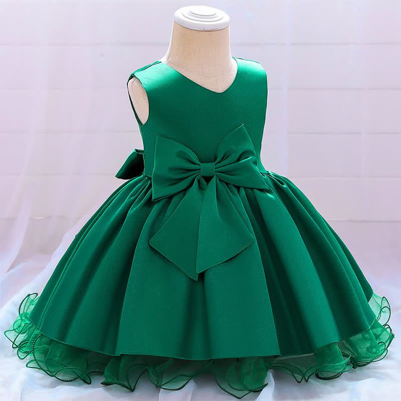 Satin Bow Sleeveless Midi Dresses - image 8