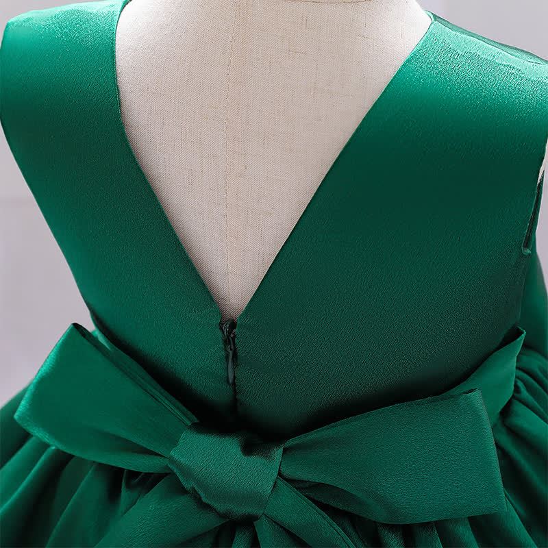 Satin Bow Sleeveless Midi Dresses - image 10