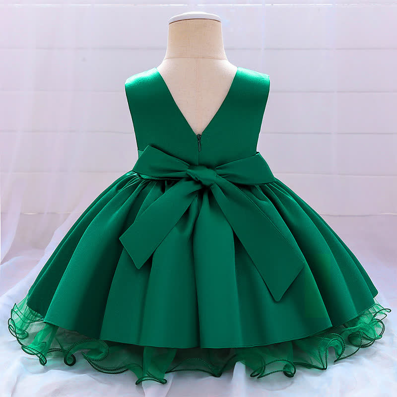 Satin Bow Sleeveless Midi Dresses - image 9