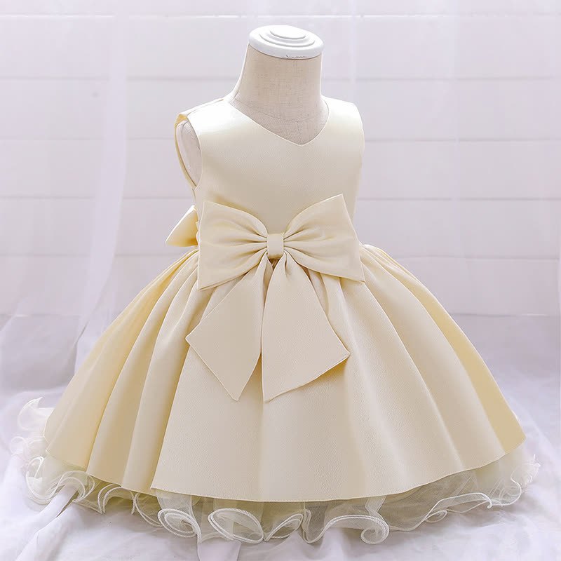 Satin Bow Sleeveless Midi Dresses - image 2