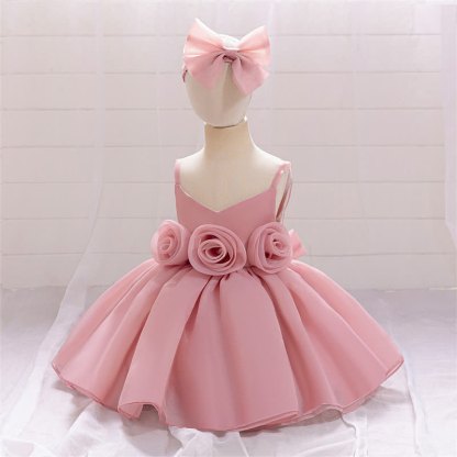 Organza Rosette Sleeveless Shorts Dresses - image 3