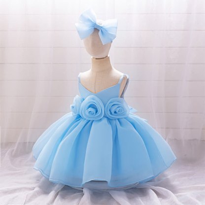Organza Rosette Sleeveless Shorts Dresses - image 21