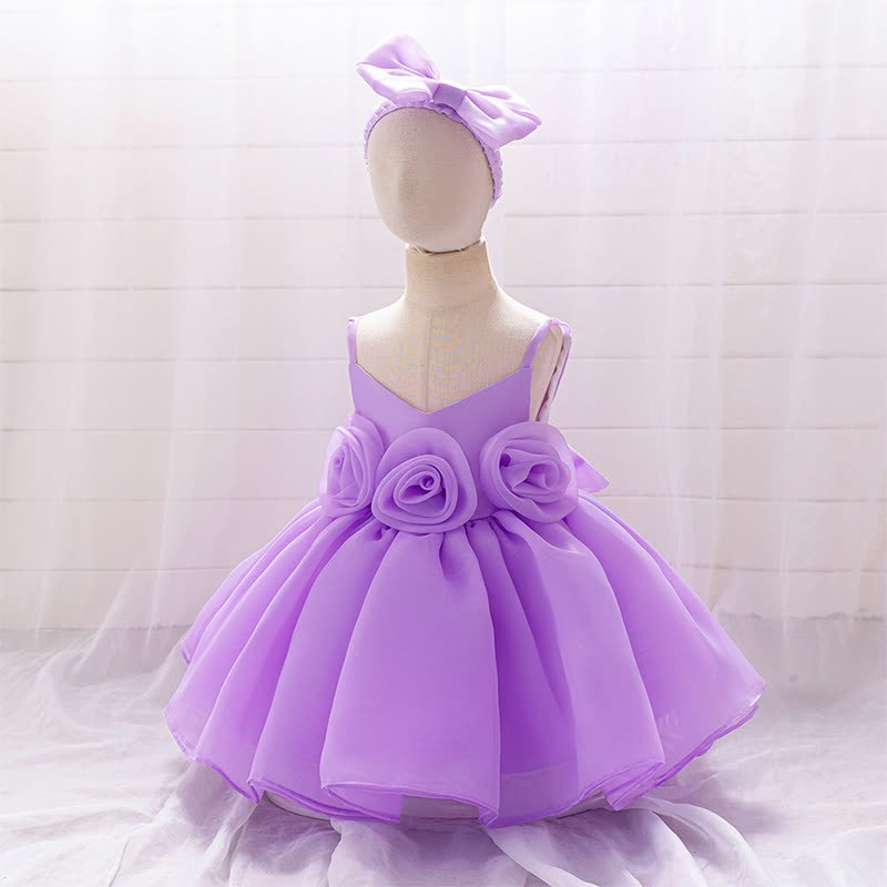 Organza Rosette Sleeveless Shorts Dresses - image 16