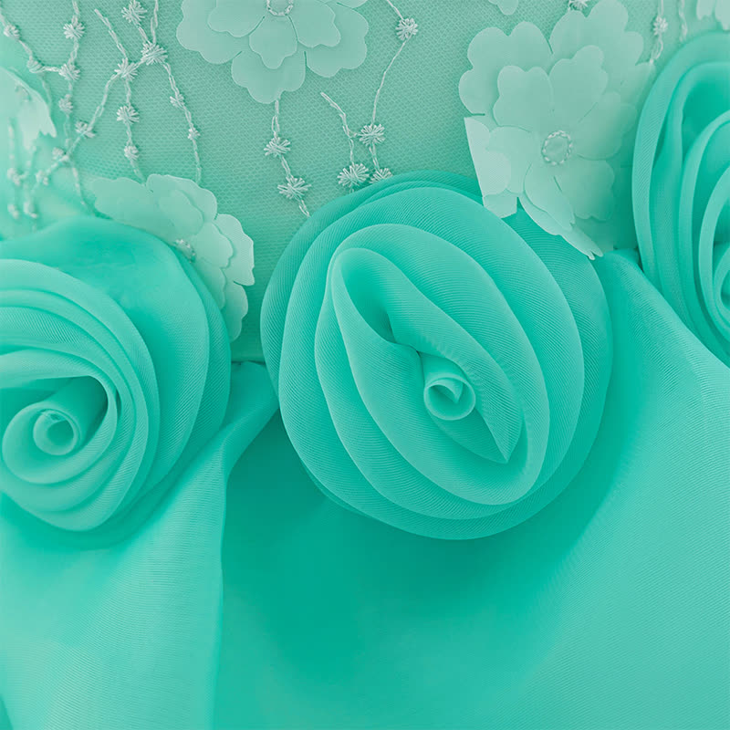 Organza Ruched Short Sleeve Midi Dresses - image 4